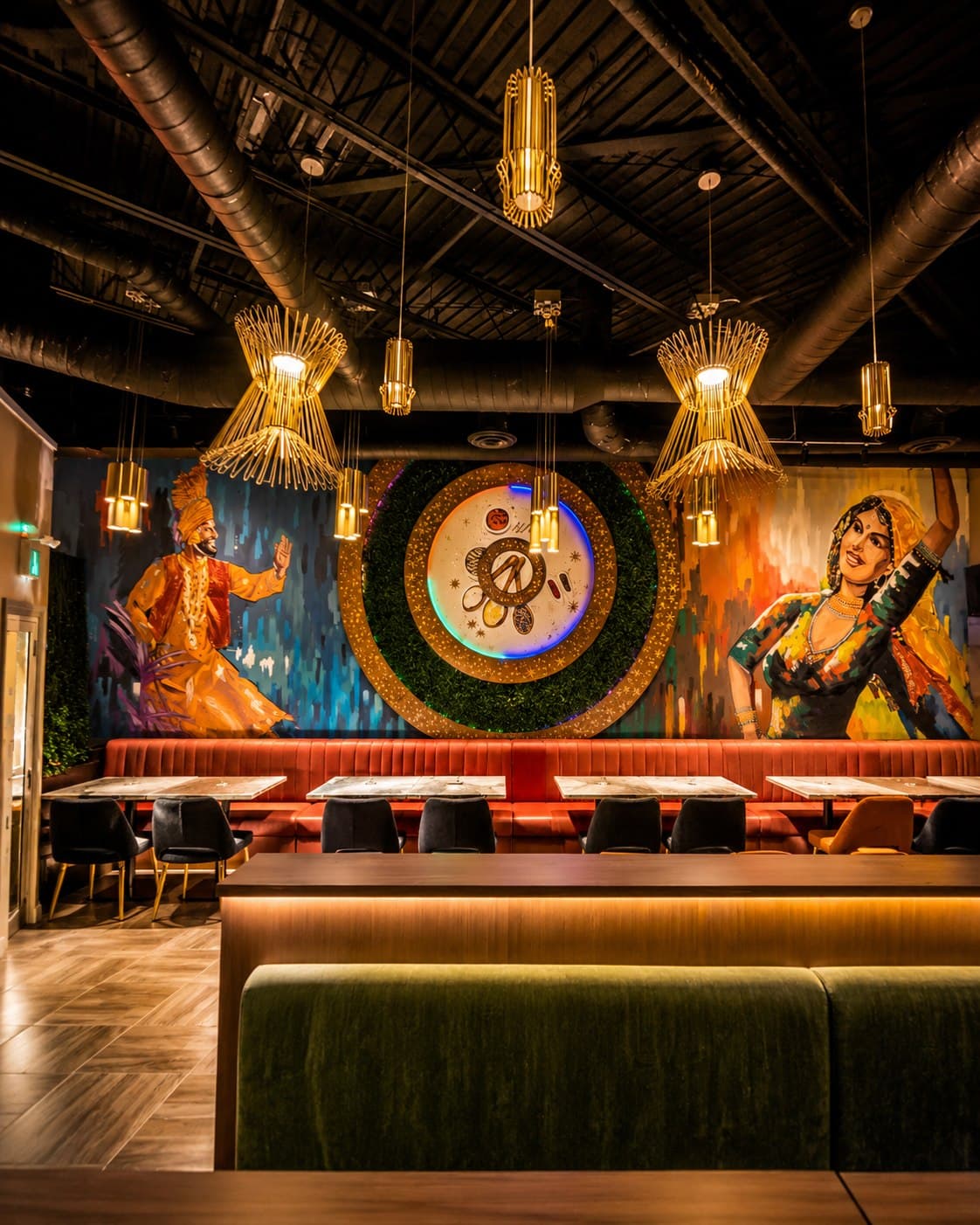 Finished restaurant interior by Deeroi Constructions